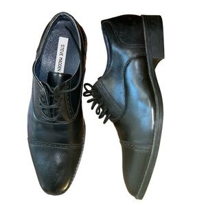 Steve Madden Men’s Black Leather Oxford Lace Up Dress Shoes‎ Size 8